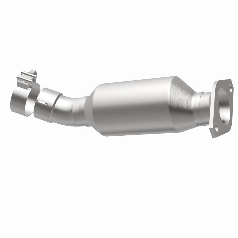MagnaFlow 52448 oem grade direct-fit catalytic converter, opposite rear three-quarter view of the turntable spin