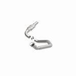 MagnaFlow 4551601 carb direct-fit catalytic converter, opposite front three-quarter view of the turntable spin