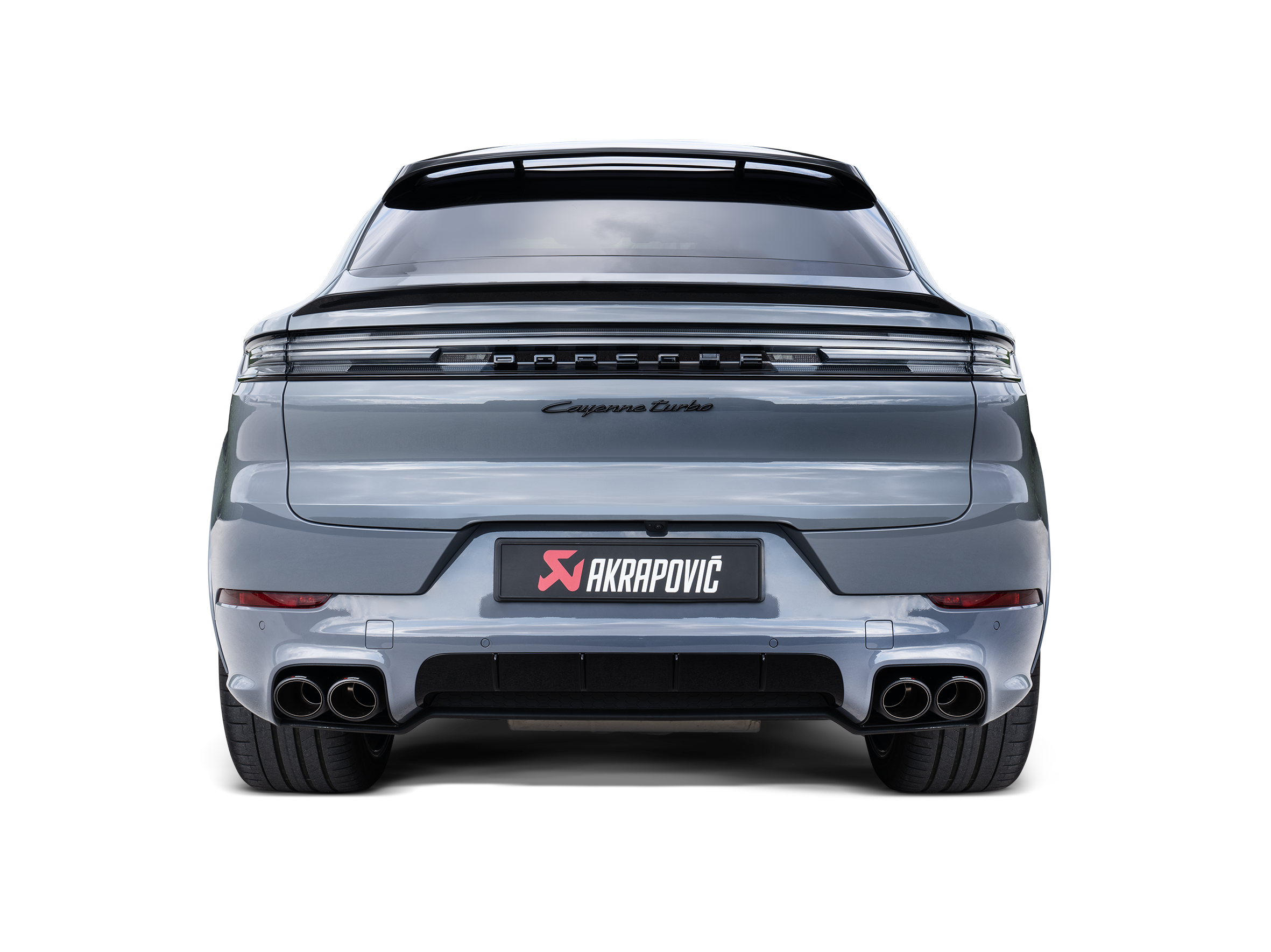 Akrapovic Porsche Cayenne S / GTS / Turbo E-Hybrid / Coupe (9Y0.2) Evolution Line (Titanium) S-PO/T/4H for Porsche Cayenne S / GTS / Coupe 9Y0.2 2024-2027, side view