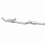 MagnaFlow 280069 oem grade direct-fit catalytic converter, side view of the turntable spin