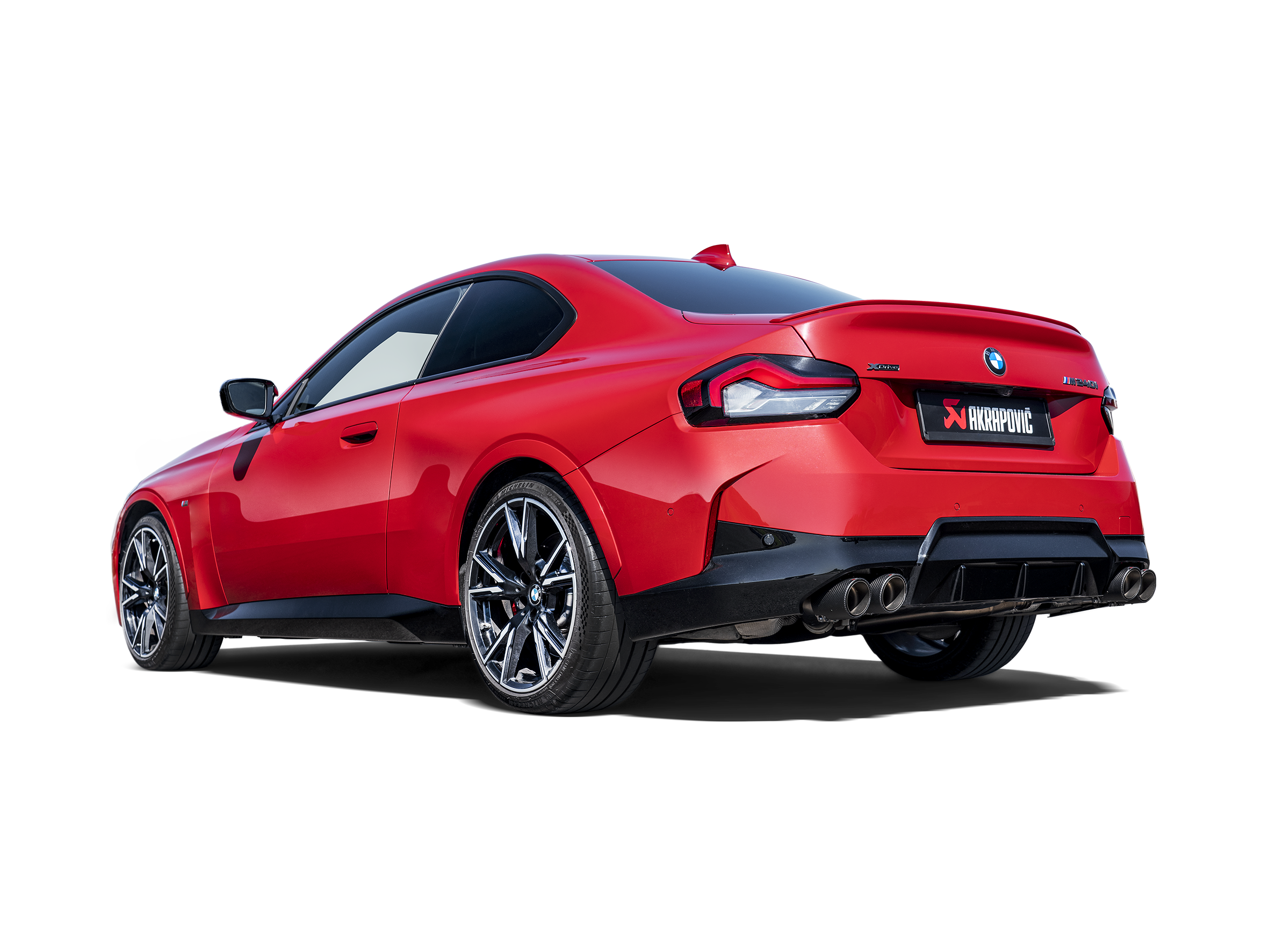 Akrapovic BMW M240i (G42) Slip-On Line Exhaust (Titanium)(will need BMW#18 30 8 686 640) S-BM/T/32H for BMW M240i G42 2022-2027, side view