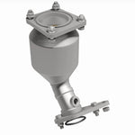 MagnaFlow 6511129 epa direct-fit catalytic converter, front three-quarter view of the turntable spin