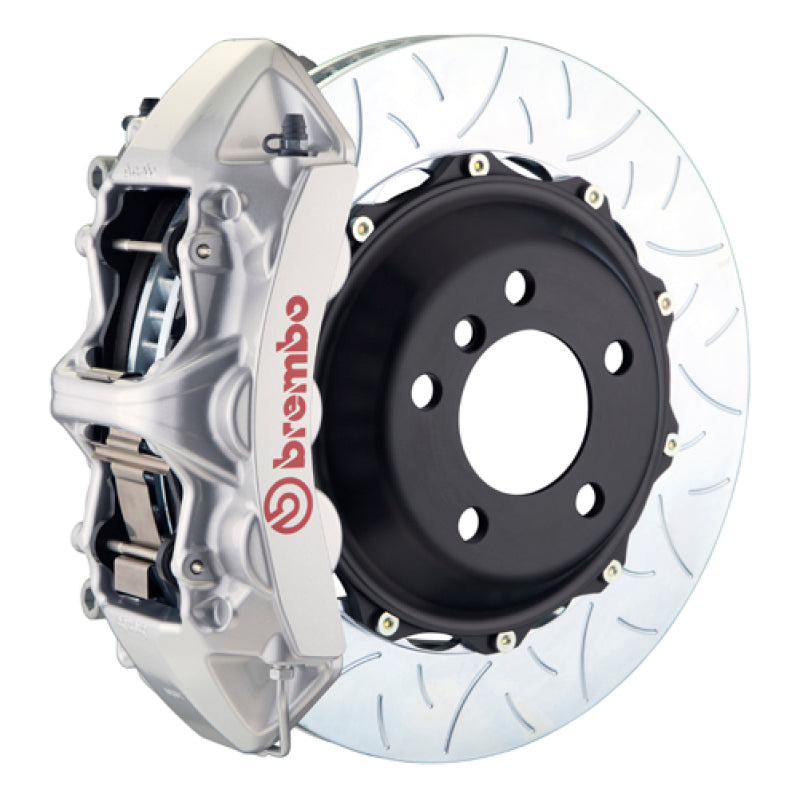 FK8 Civic Type R Brembo GT 6-piston front kit, silver caliper, 380mm Type 3 slotted 2-piece disc