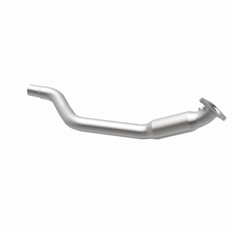 MagnaFlow 5461965 carb direct-fit catalytic converter, opposite rear three-quarter view of the turntable spin