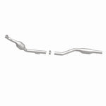 MagnaFlow 5411937 carb direct-fit catalytic converter, side view of the turntable spin