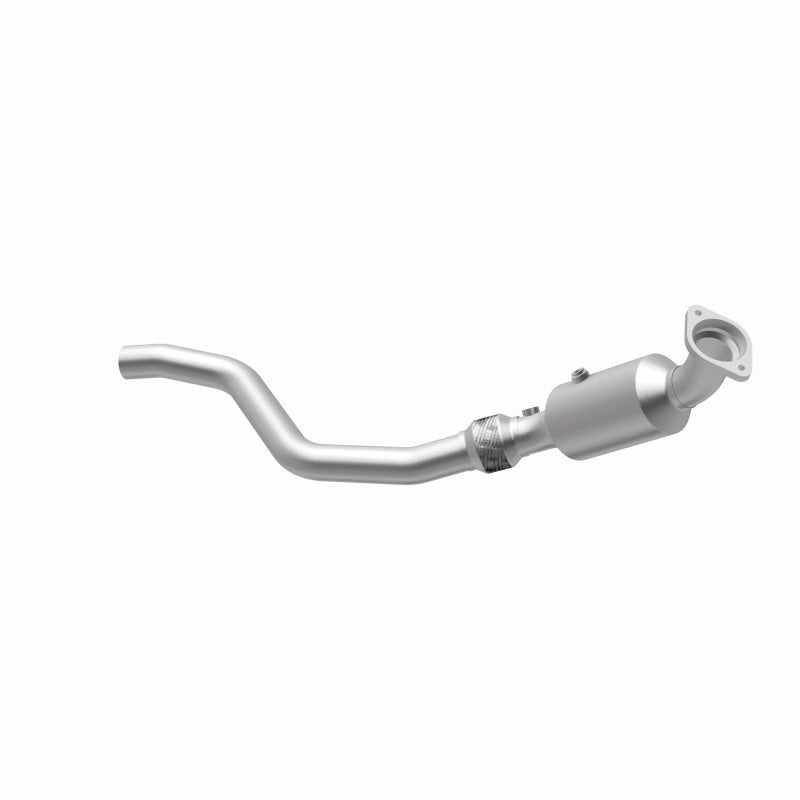 MagnaFlow 5461244 carb direct-fit catalytic converter, opposite rear three-quarter view of the turntable spin