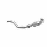 MagnaFlow 5461244 carb direct-fit catalytic converter, opposite rear three-quarter view of the turntable spin