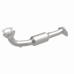 MagnaFlow 3322471 carb direct-fit catalytic converter, front three-quarter view of the turntable spin