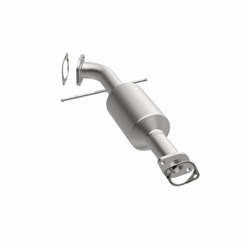MagnaFlow 5491544 carb direct-fit catalytic converter, rear three-quarter view of the turntable spin