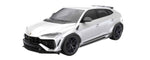 Render of a white Lamborghini Urus SE with side skirt extensions