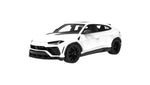 Render of a white Urus with forged carbon mirror caps
