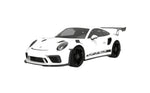 Render of a white Porsche 911 GT3 RS with carbon side skirts