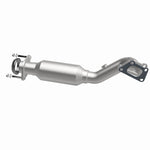 MagnaFlow 551548 carb manifold converter, front three-quarter view of the turntable spin