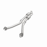 MagnaFlow 52969 oem grade direct-fit catalytic converter, opposite front three-quarter view of the turntable spin