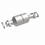 MagnaFlow 3391242 carb direct-fit catalytic converter, front three-quarter view of the turntable spin