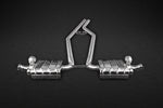 Capristo ECE valved exhaust with mid-pipes for Porsche Cayenne 958.2 Turbo/S, quad round tips