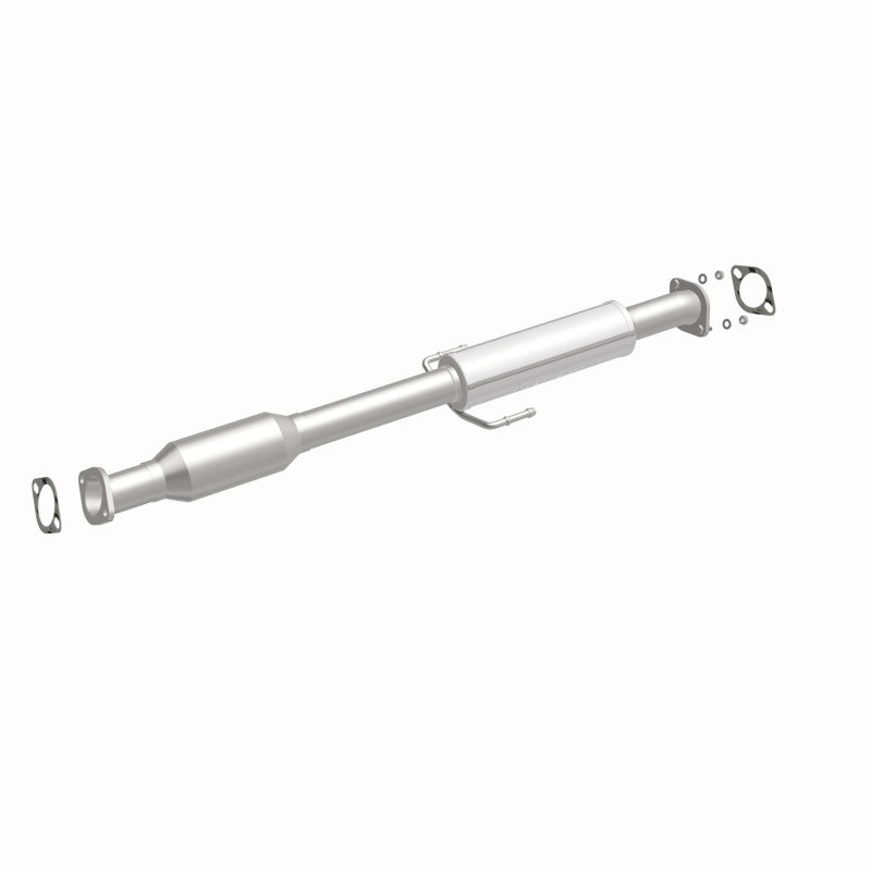 MagnaFlow 52821 oem grade direct-fit catalytic converter, front three-quarter view of the turntable spin