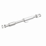 MagnaFlow 52821 oem grade direct-fit catalytic converter, front three-quarter view of the turntable spin