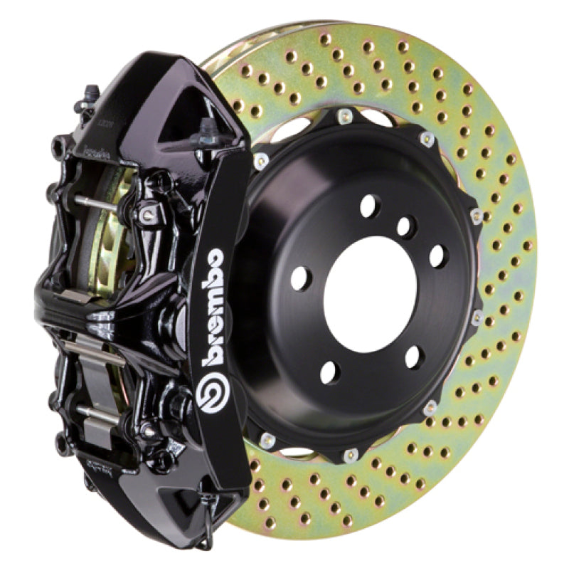 E46 M3 Brembo GT 6-piston front kit, black caliper, drilled 2-piece disc