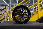 Vossen Forged GEN-01 - 3pc - 22x11 - ET18 - 5x132 - 66.56 - Satin Blk Ctr / Gloss Blk Outer