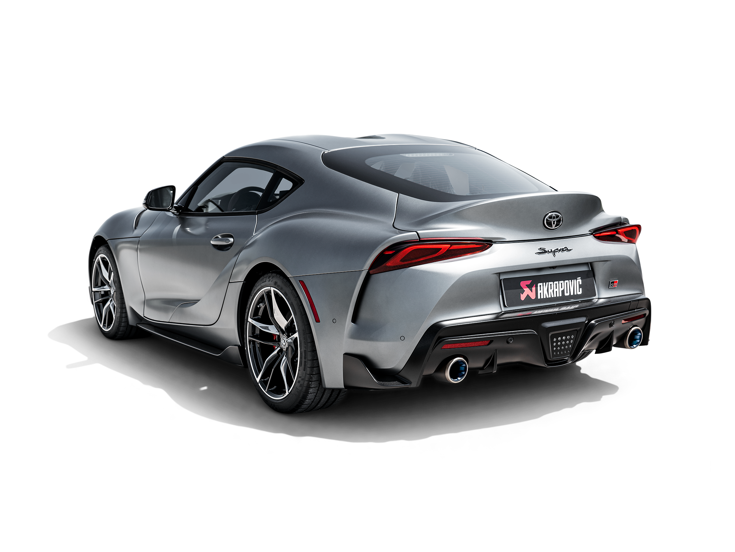 Akrapovic Toyota Supra (A90) Slip-On Line (Titanium) S-TY/T/1H for Toyota GR Supra A90 2020-2027, top view
