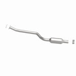 MagnaFlow 5571375 carb direct-fit catalytic converter, side view of the turntable spin