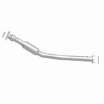 MagnaFlow 5551220 carb direct-fit catalytic converter, side view of the turntable spin