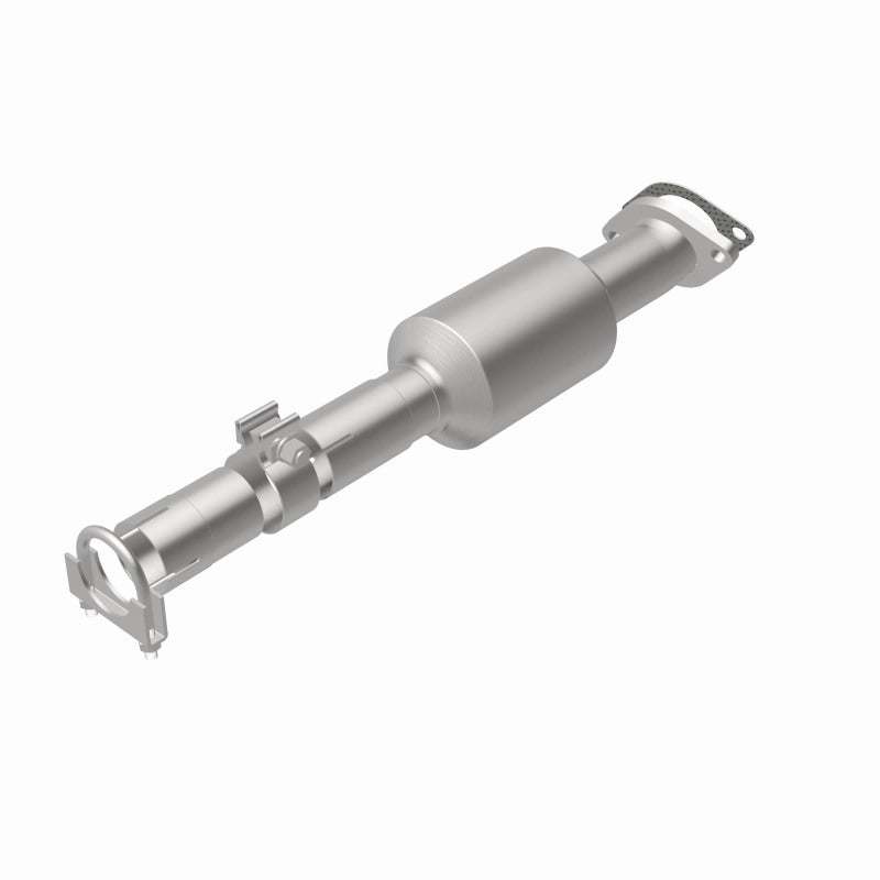 MagnaFlow 5571814 carb direct-fit catalytic converter, rear view of the turntable spin