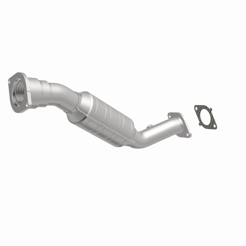MagnaFlow 5461751 carb direct-fit catalytic converter, front three-quarter view of the turntable spin