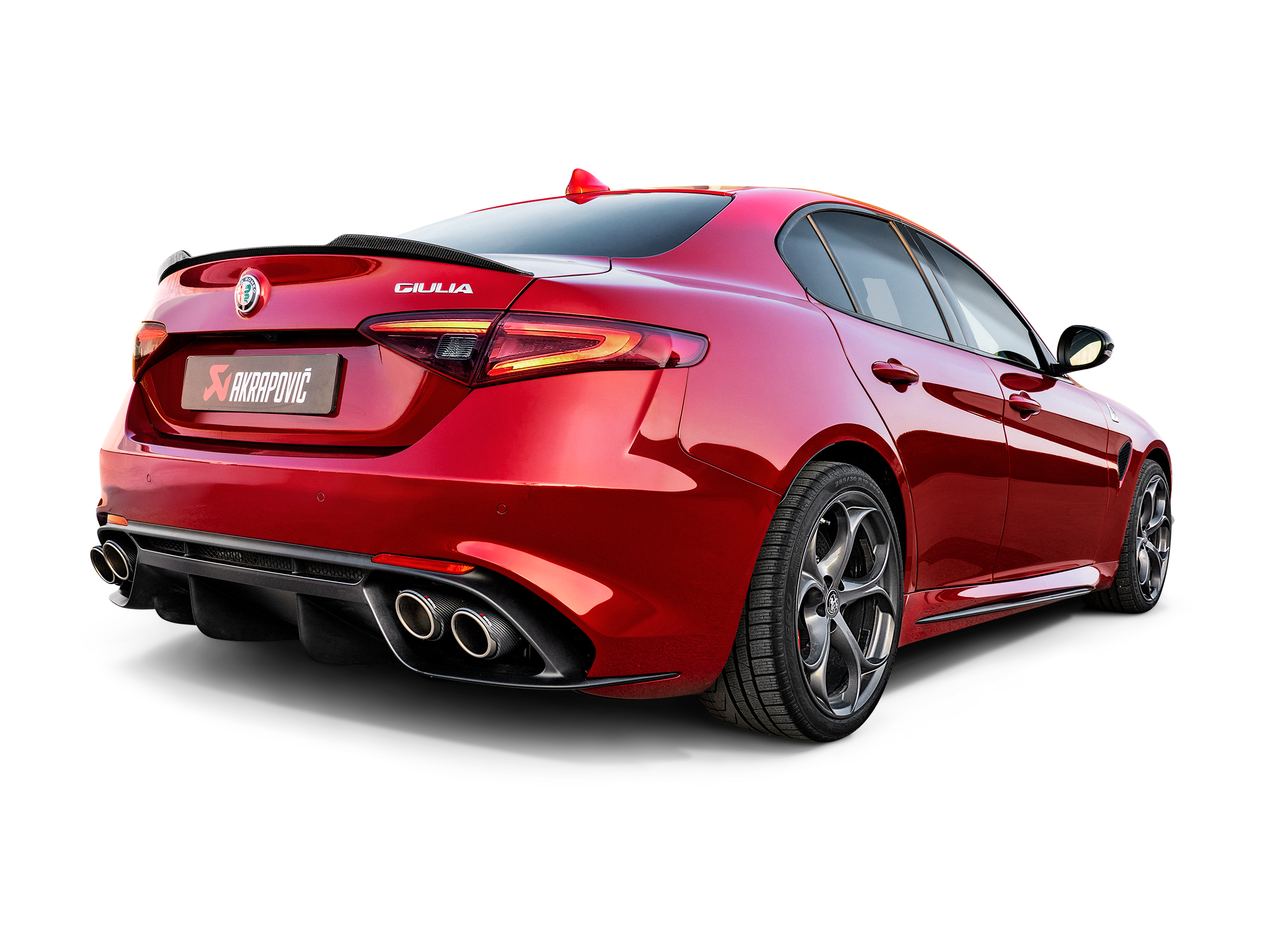 Akrapovic Evolution Line (Titanium) S-AR/TI/1H for Alfa Romeo Giulia Quadrifoglio (952) 2017-2020, detail view