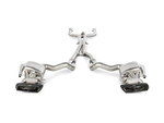 Akrapovic Evolution Line (Titanium) MTP-ME/T/2H/1 for Mercedes-Benz C63 AMG Sedan (W205) 2015-2018, angled view