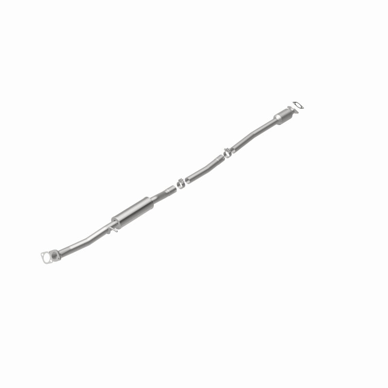 MagnaFlow 557998 carb direct-fit catalytic converter, rear view of the turntable spin