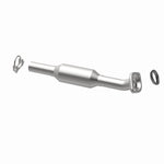MagnaFlow 51449 oem grade direct-fit catalytic converter, opposite rear three-quarter view of the turntable spin