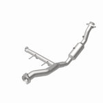 MagnaFlow 5551469 carb direct-fit catalytic converter, rear view of the turntable spin