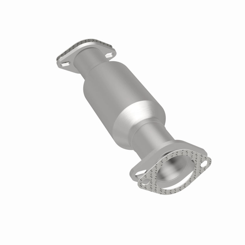 MagnaFlow 5592447 carb direct-fit catalytic converter, rear three-quarter view of the turntable spin