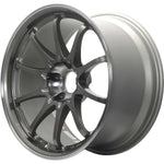 A front view of Volk Racing CE28SL Wheel 17x8.5 5x114.3 45mm Gray with white background