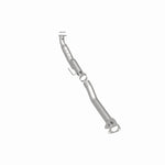 MagnaFlow 5582534 carb direct-fit catalytic converter, rear three-quarter view of the turntable spin