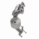 MagnaFlow 5531398 carb manifold converter, side view of the turntable spin