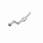 MagnaFlow 4481890 carb direct-fit catalytic converter, opposite front three-quarter view of the turntable spin