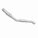 MagnaFlow 5551551 carb direct-fit catalytic converter, side view of the turntable spin