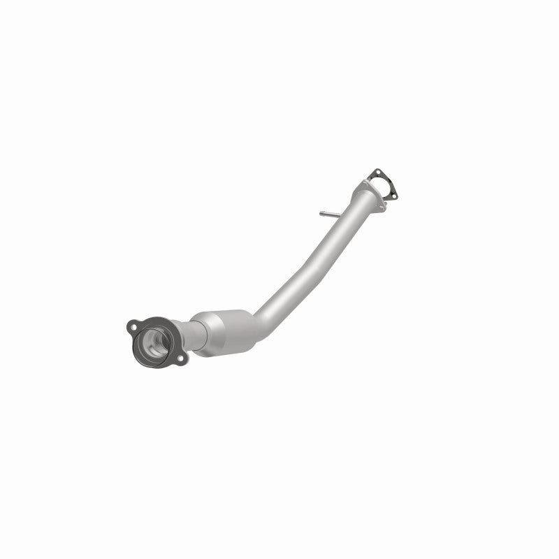 MagnaFlow 5551220 carb direct-fit catalytic converter, opposite front three-quarter view of the turntable spin