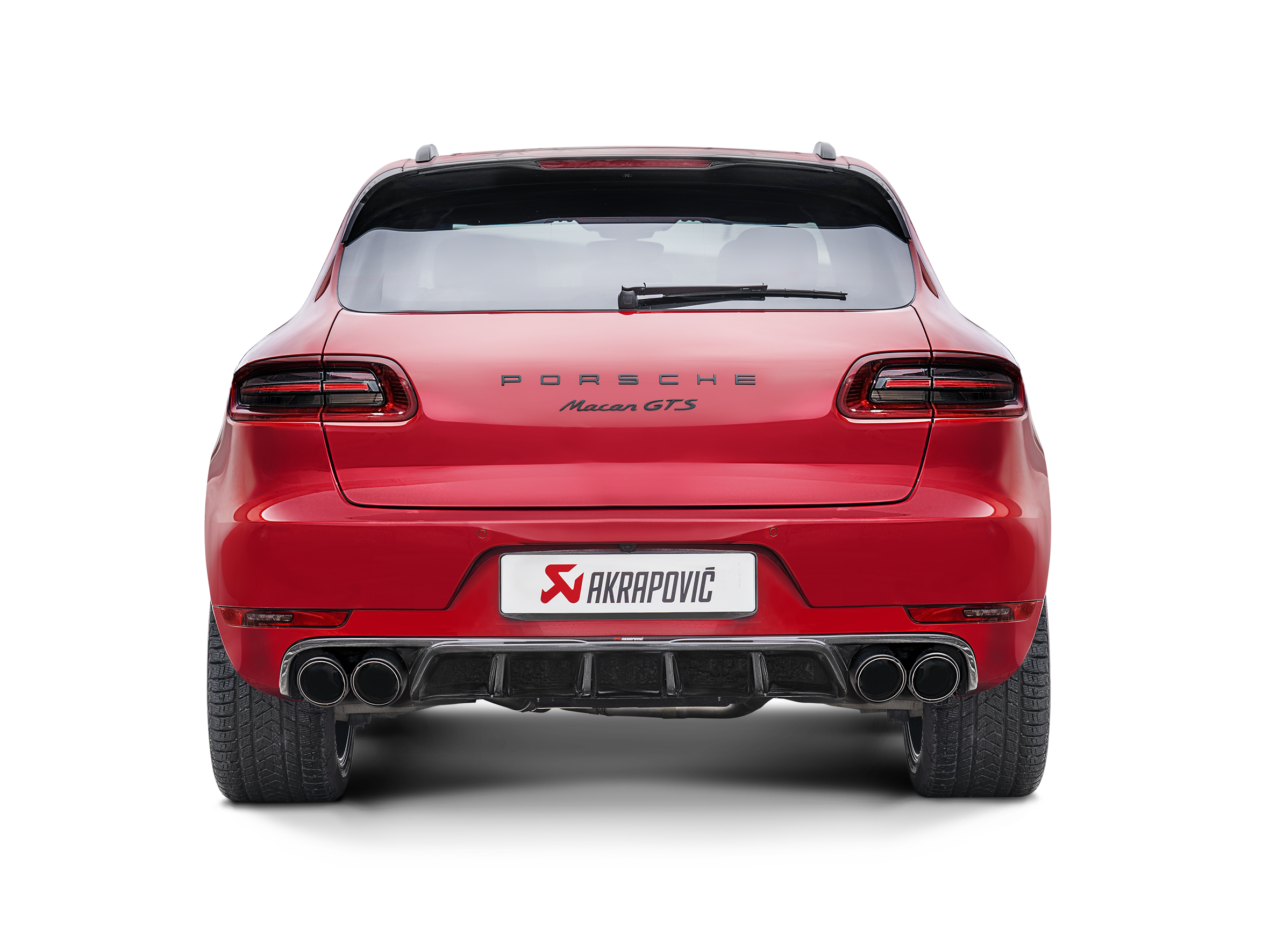 Akrapovic Evolution Line (Titanium) S-PO/TI/7H for Porsche Macan (95B) 2015-2018, rear view