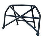 CMS Performance Roll Bar for BMW G87 M2 (2023+) - Satin black powder coat, X-brace and kicker tube assembly detail - AutoTalent