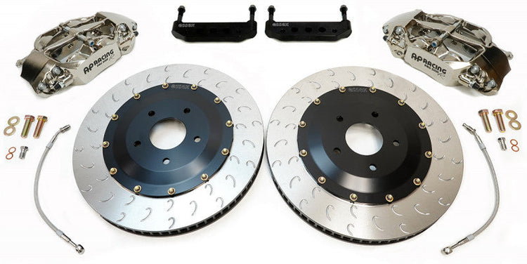 A top view of AP Racing by Essex Radi-CAL ENP Competition Brake Kit (Rear CP9450/365mm)- Ford Mustang Shelby GT350/GT350R with a white background