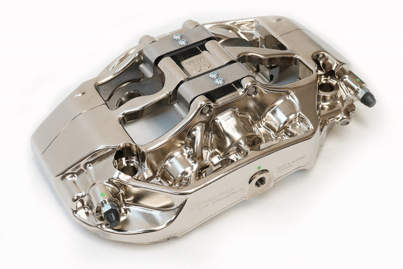 A top view of 9661 of the AP Racing by Essex Radi-CAL ENP Competition Brake Kit (Front 9661/394mm)- McLaren 720S, 650S, 600LT, MP4-12C with white background 