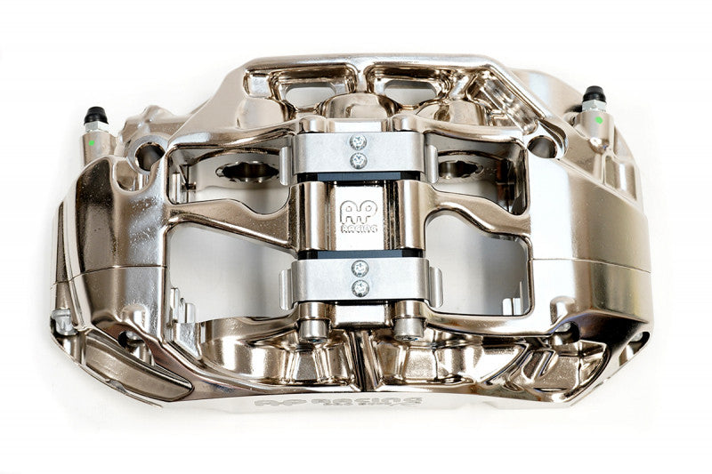 A top view of 9661 of the AP Racing by Essex Radi-CAL ENP Competition Brake Kit (Front 9661/394mm)- Porsche 992 GT3 with a white background