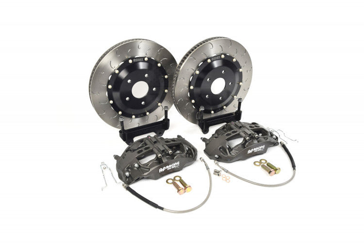 A front view of AP Racing by Essex Radi-CAL Heavy-Duty Competition Brake Kit (Front CP9668/390mm D62)-Gen.6 Camaro, Cadillac ATS-V & CTS-V (V3) with the white background