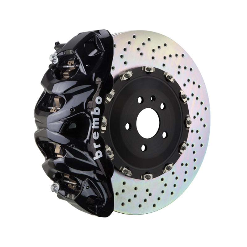 Silverado Brembo GT 8-piston front kit, black caliper, 412mm drilled 2-piece disc