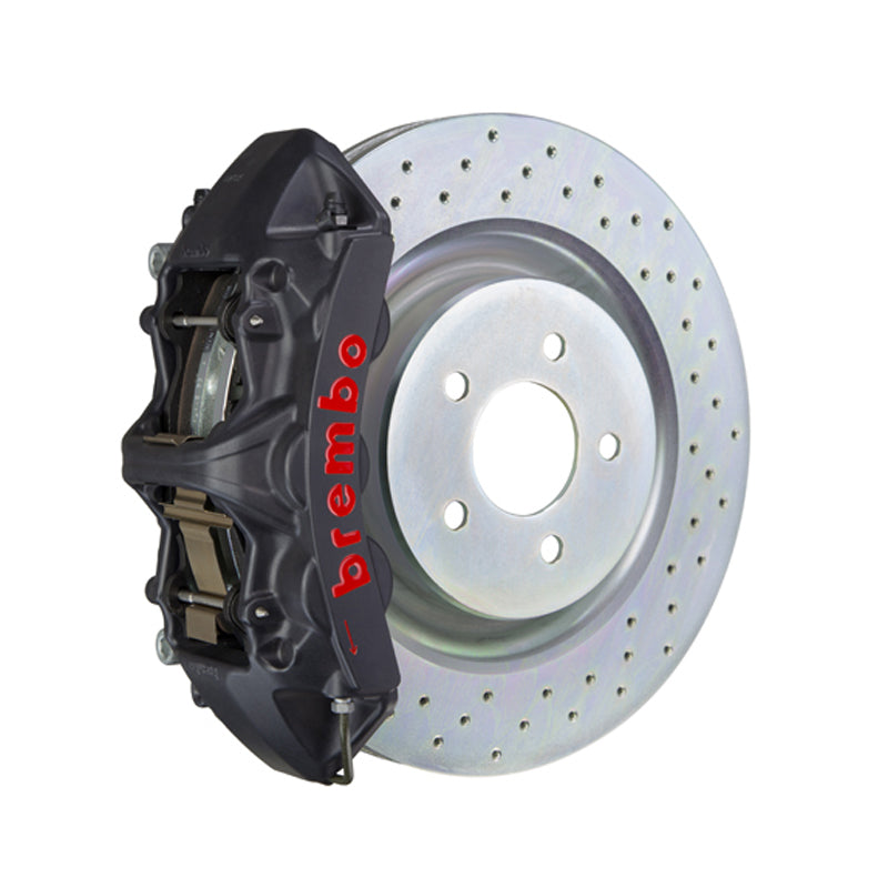 Camaro Brembo 6-piston front kit, black hard-anodized GT-S caliper, 355mm drilled 1-piece disc