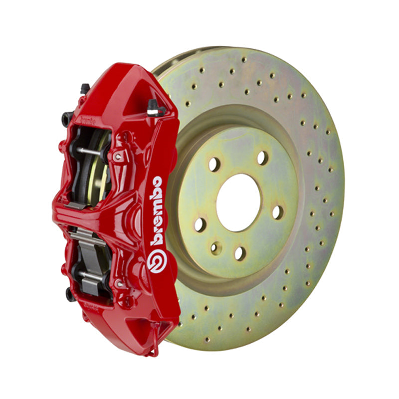 Camaro Brembo GT 6-piston front kit, red caliper, 355mm drilled 1-piece disc